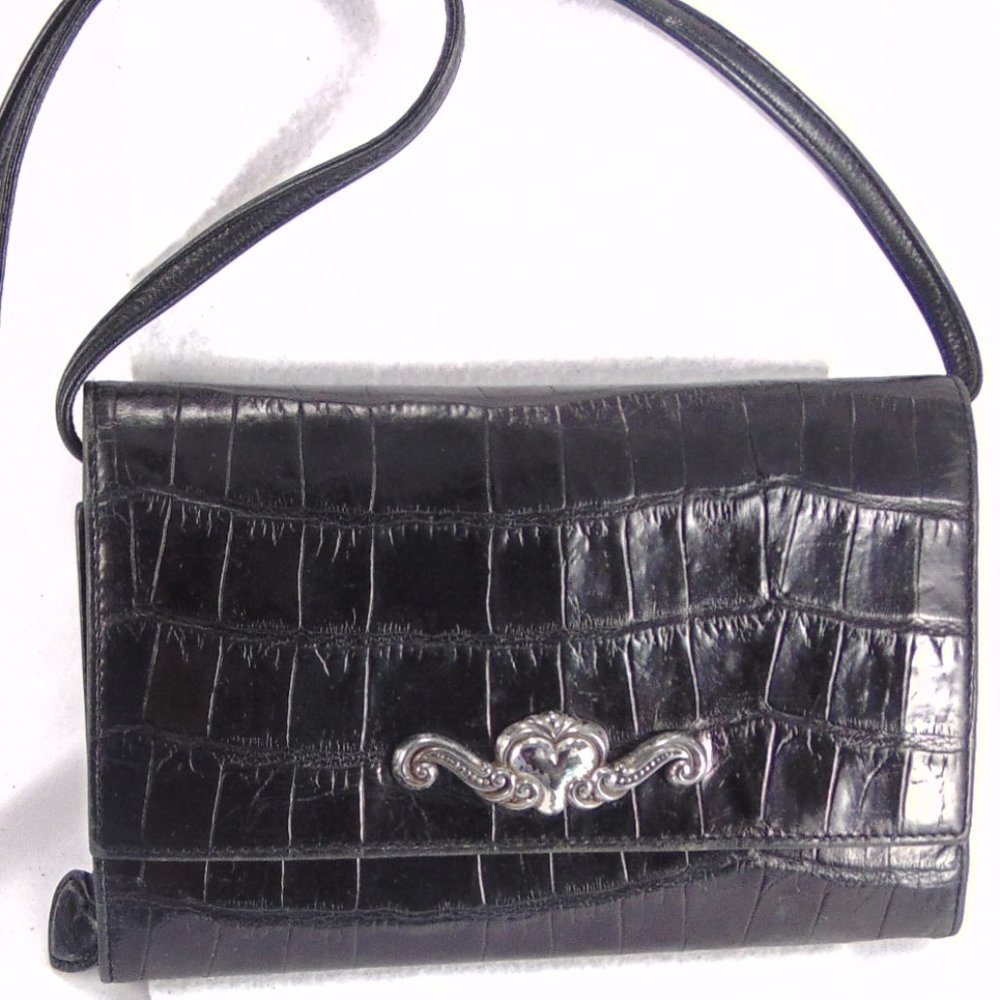 Brighton Black Croc Purse/Wallet/Organizer